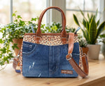 HILARY CHEETAH PRINT DARK SLING BAG