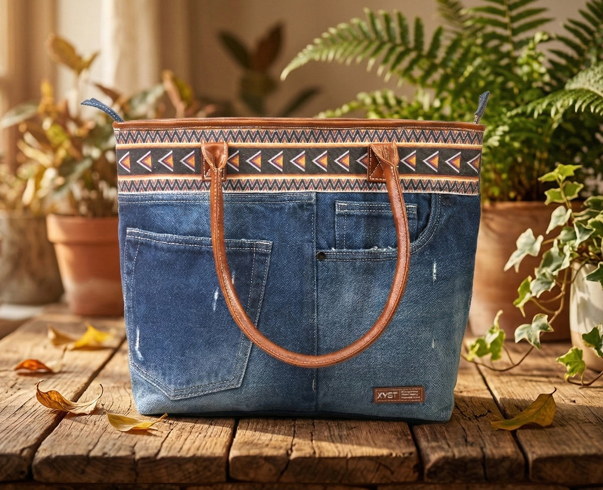 COBAIN NAWAZO PRINT DARK TOTE BAG