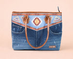 HILTON TRIBAL PRINT DARK TOTE BAG