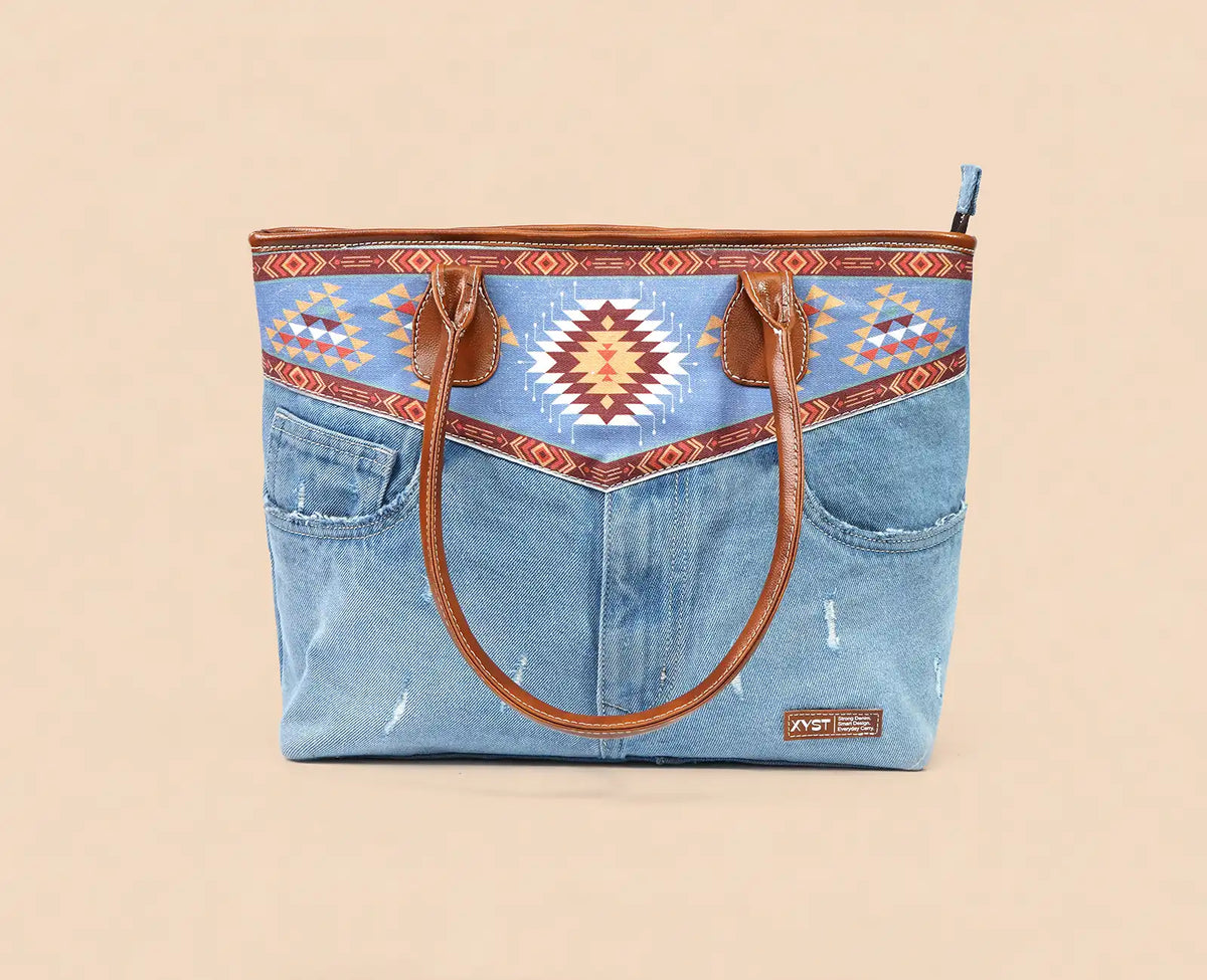 HILTON TRIBAL PRINT LIGHT TOTE BAG
