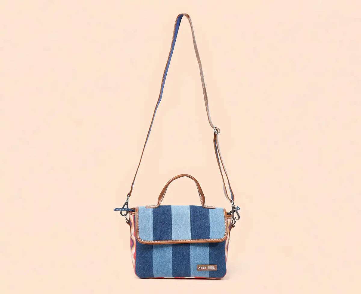 COURTNEY TRIBAL PRINT DARK SLING BAG