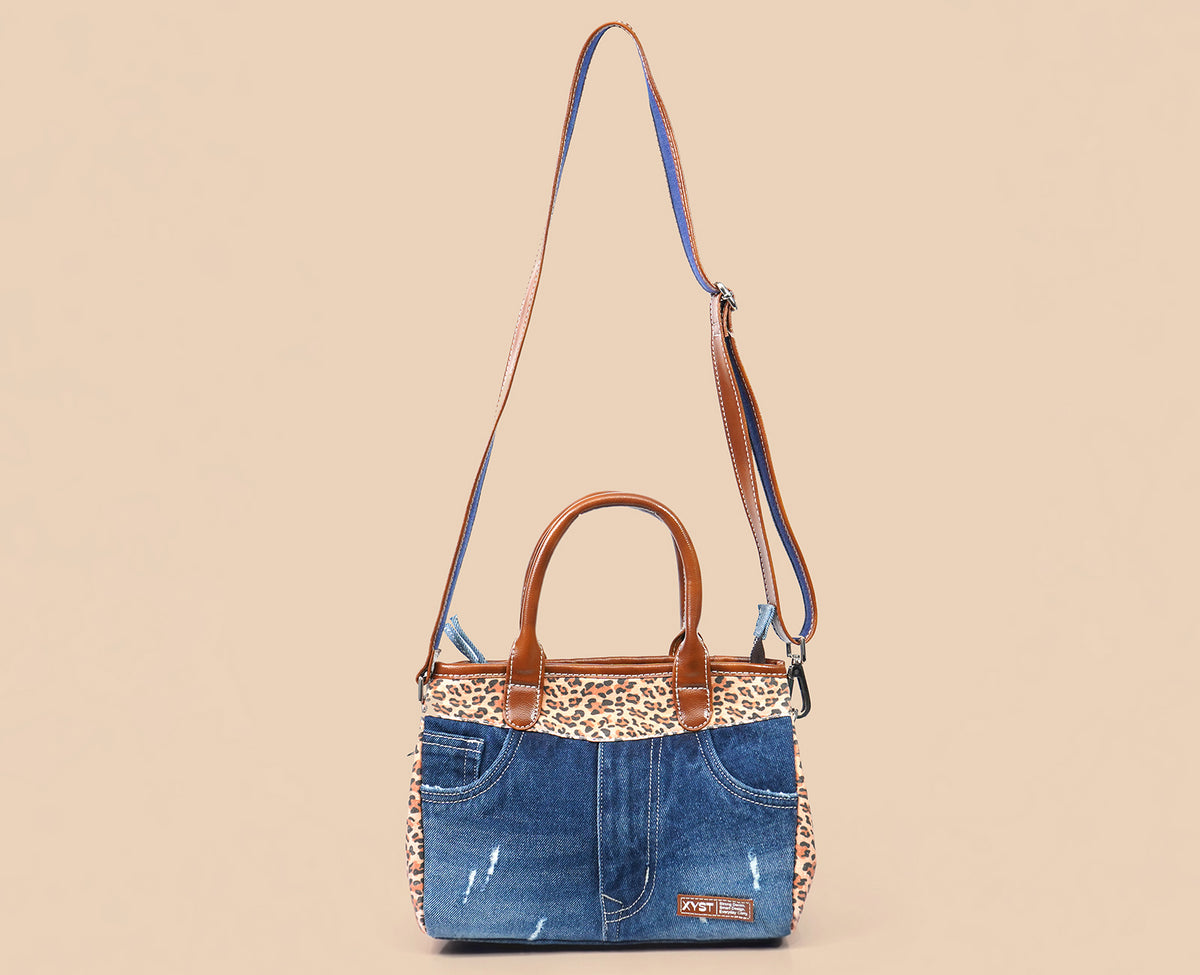HILARY CHEETAH PRINT DARK SLING BAG