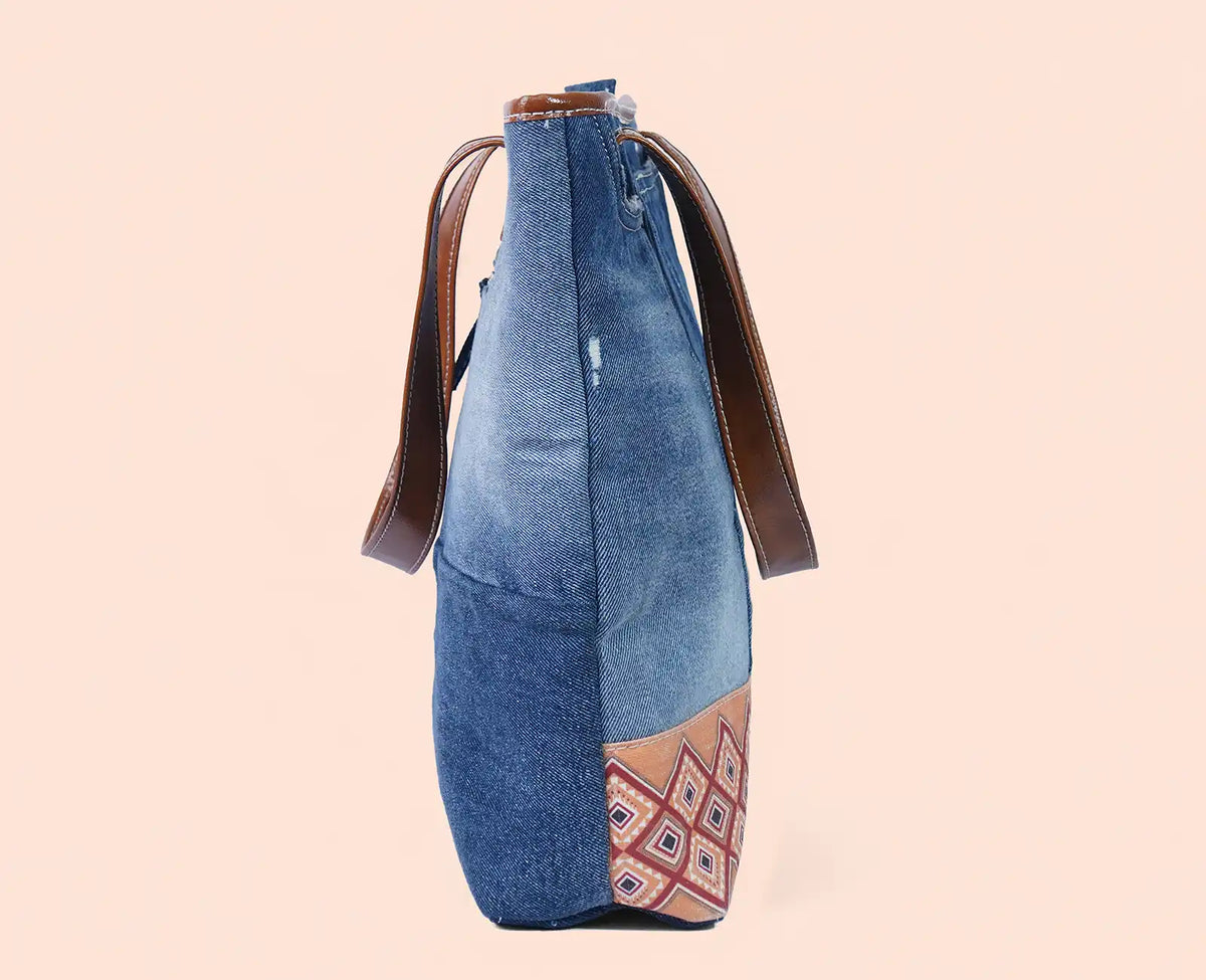 RYDER NAWAZO PRINT DARK TOTE BAG