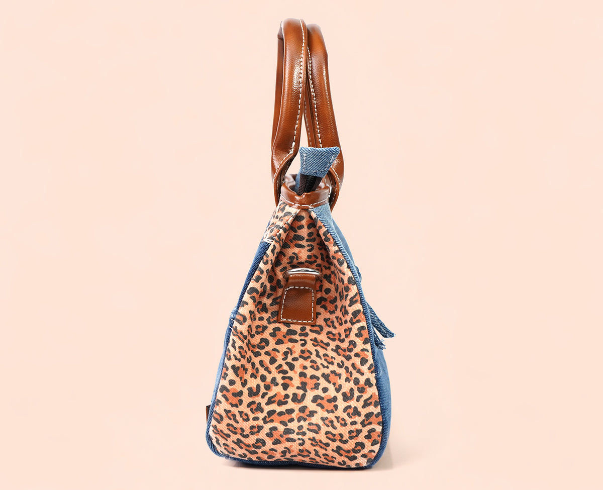 HILARY CHEETAH PRINT DARK SLING BAG