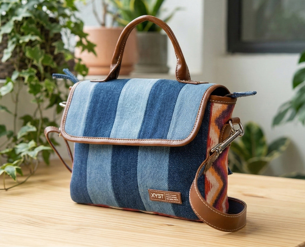 COURTNEY TRIBAL PRINT DARK SLING BAG