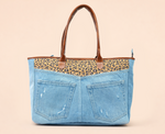 BRITNEY LEOPARD PRINT LIGHT TOTE BAG