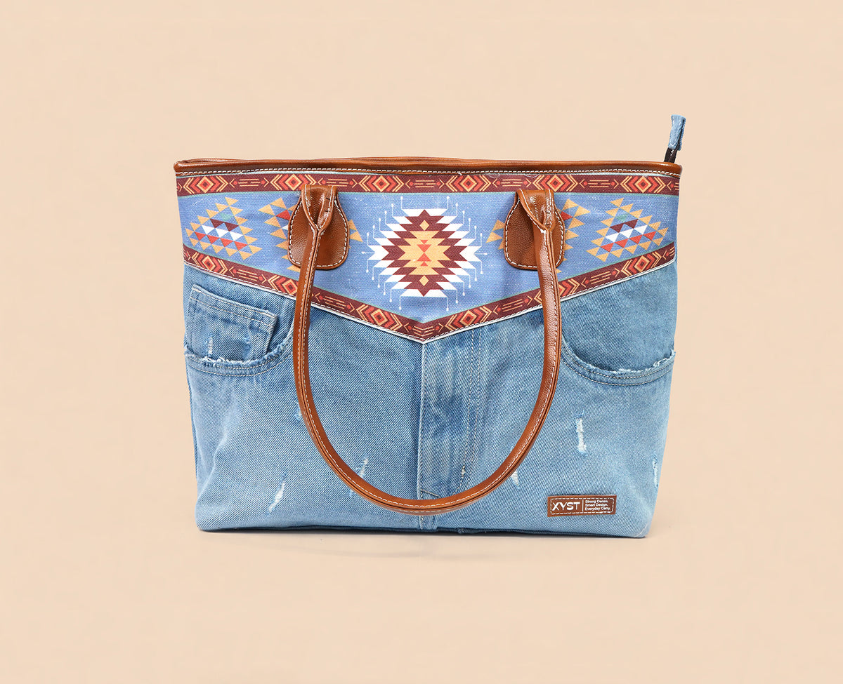 HILTON TRIBAL PRINT LIGHT TOTE BAG