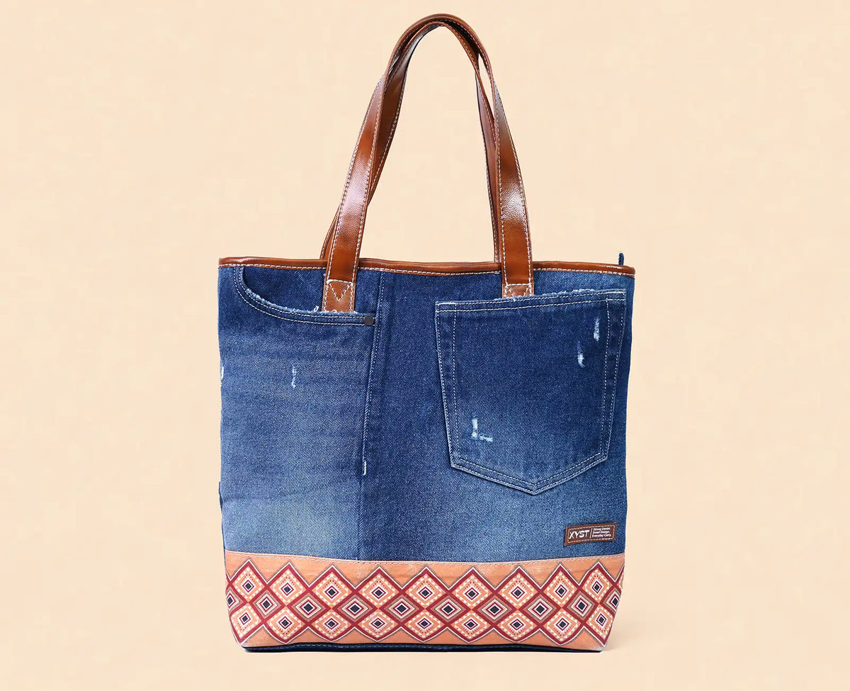 RYDER NAWAZO PRINT DARK TOTE BAG