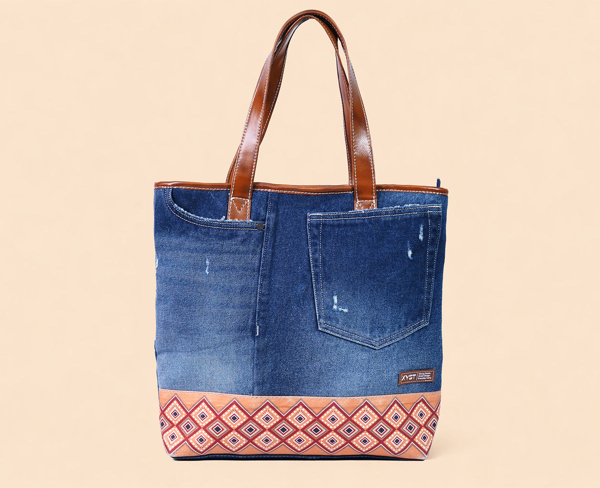 RYDER NAWAZO PRINT DARK TOTE BAG