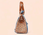 HILARY CHEETAH PRINT DARK SLING BAG