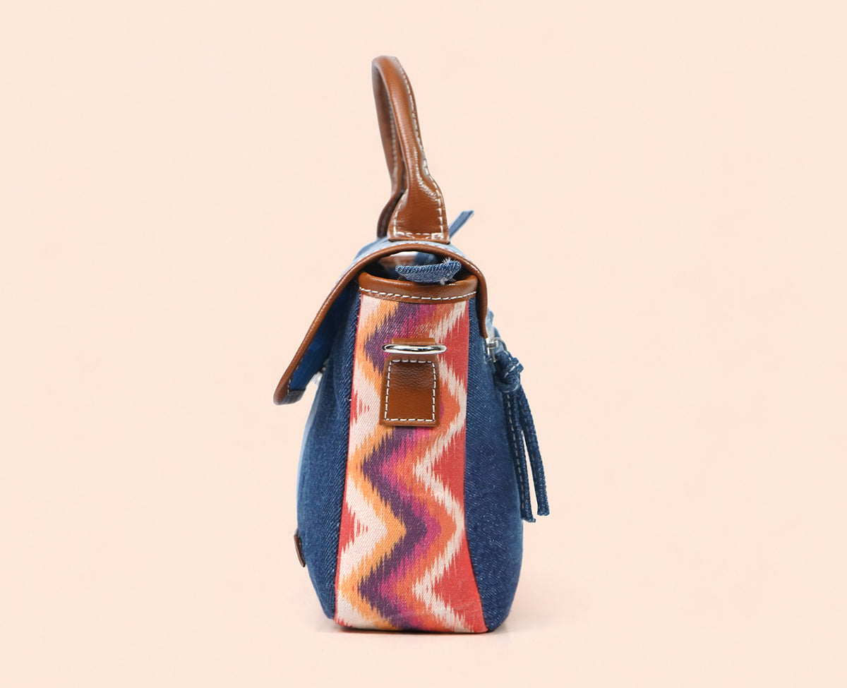 COURTNEY TRIBAL PRINT DARK SLING BAG