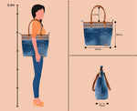 COBAIN NAWAZO PRINT DARK TOTE BAG