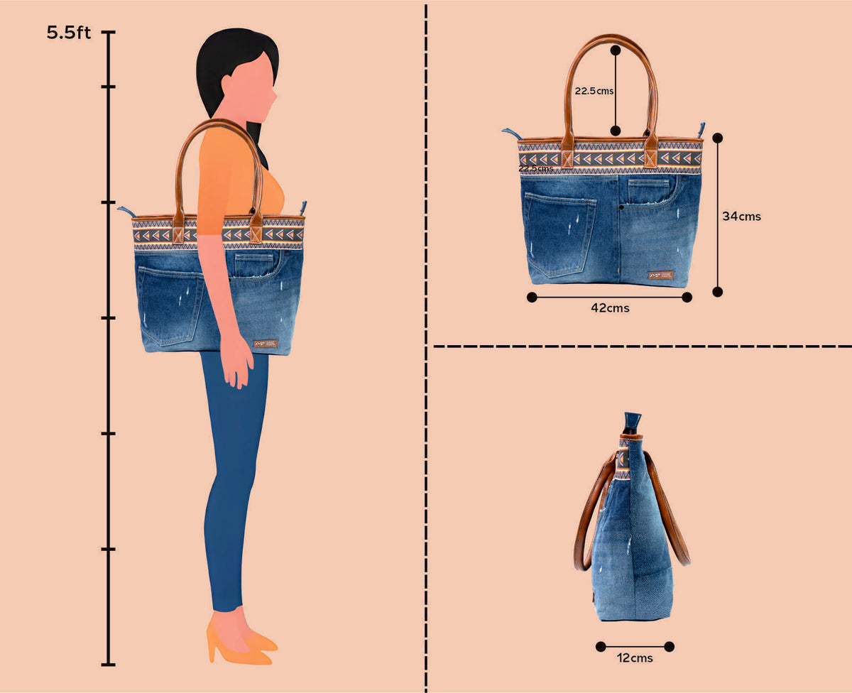 COBAIN NAWAZO PRINT DARK TOTE BAG
