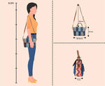 COURTNEY TRIBAL PRINT DARK SLING BAG