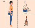 HILARY CHEETAH PRINT DARK SLING BAG
